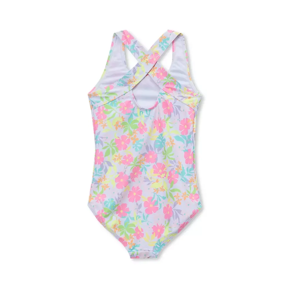 Girls Chlorine Resistant One Piece Swimsuit