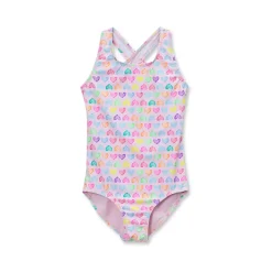 Girls Chlorine Resistant One Piece Swimsuit