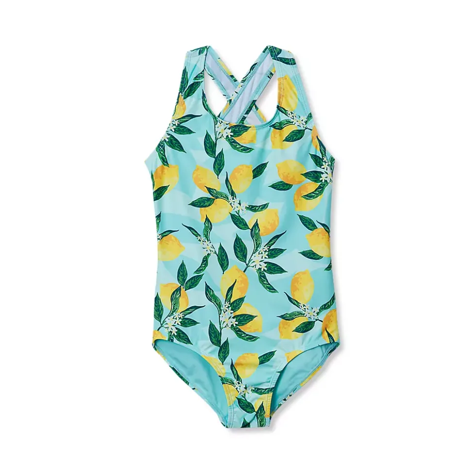 Girls Chlorine Resistant One Piece Swimsuit