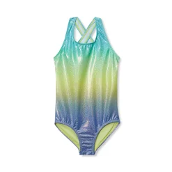 Girls Chlorine Resistant One Piece Swimsuit