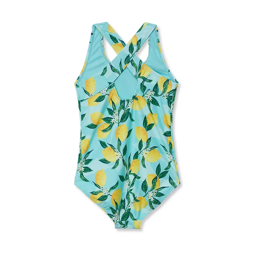 Girls Chlorine Resistant One Piece Swimsuit
