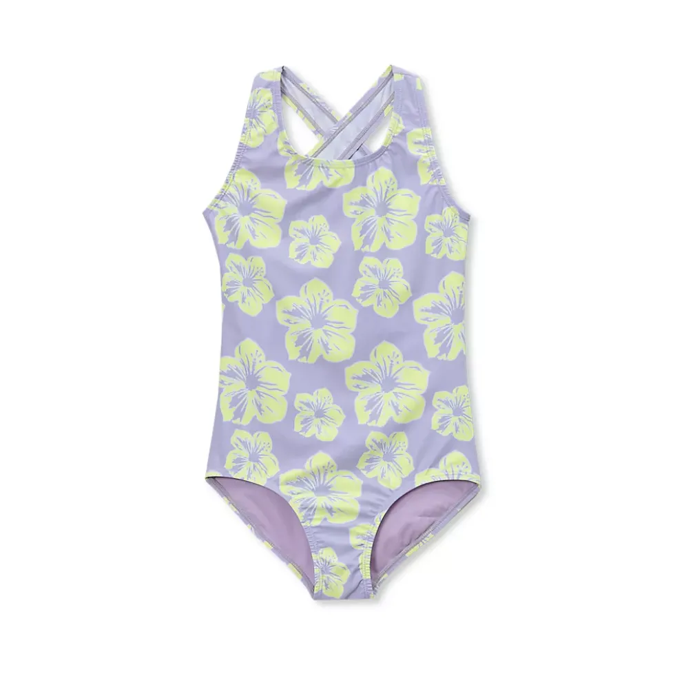Girls Chlorine Resistant One Piece Swimsuit