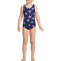 Girls Chlorine Resistant One Piece UPF 50 Swimsuit