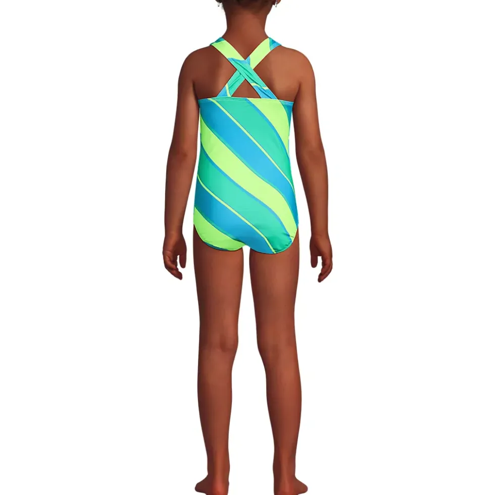 Girls Chlorine Resistant One Piece UPF 50 Swimsuit