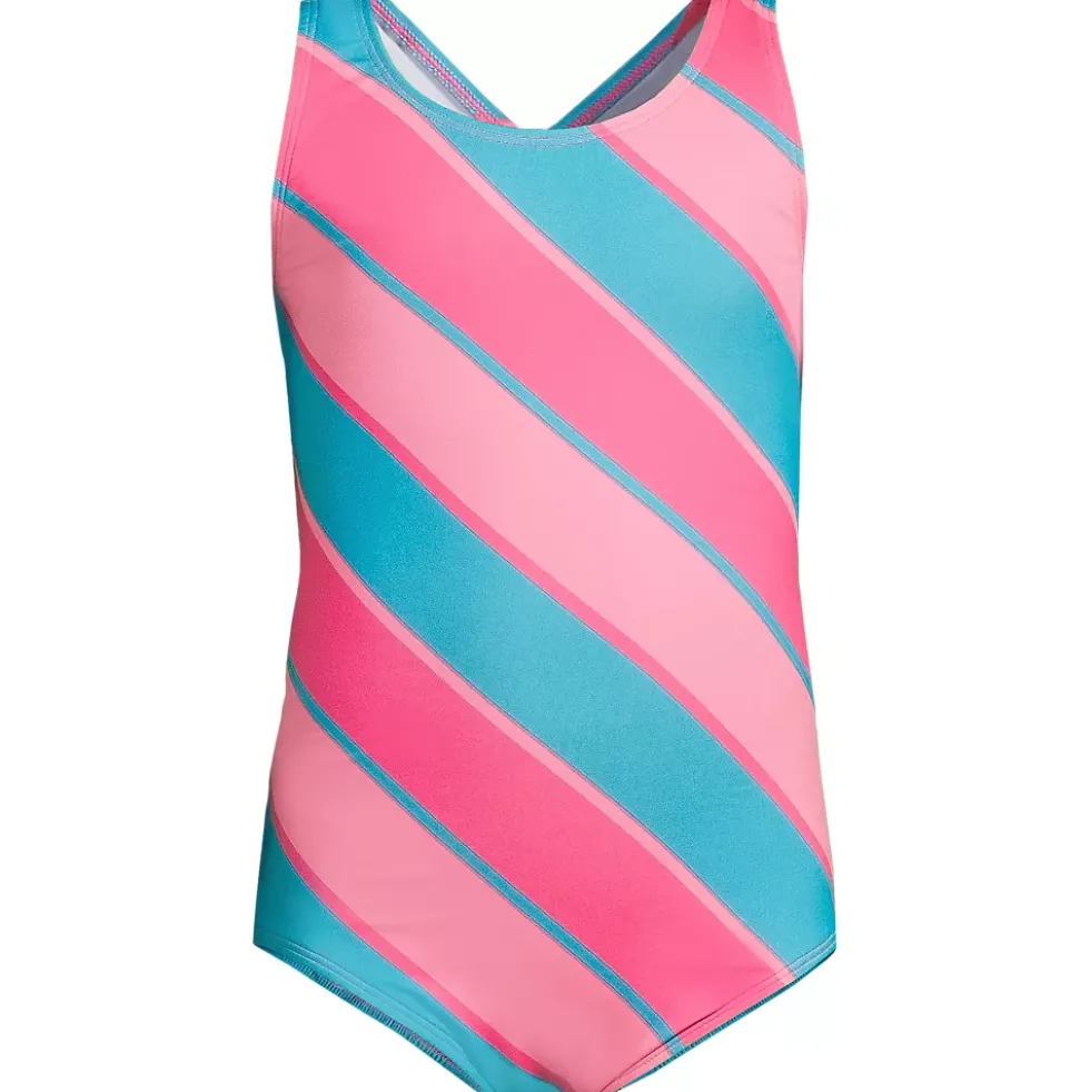 Girls Chlorine Resistant One Piece UPF 50 Swimsuit