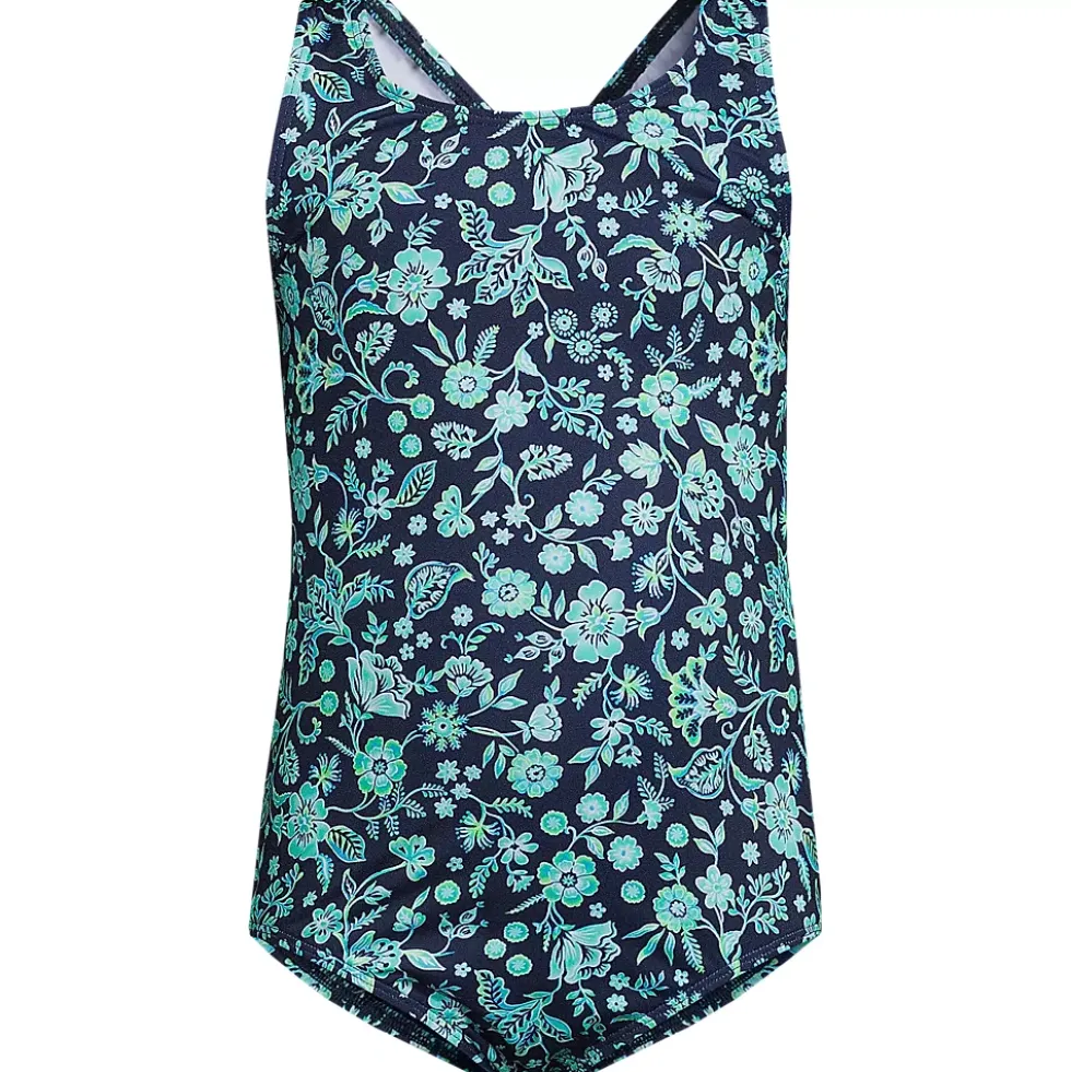 Girls Chlorine Resistant One Piece UPF 50 Swimsuit