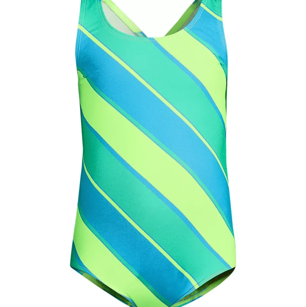 Girls Chlorine Resistant One Piece UPF 50 Swimsuit