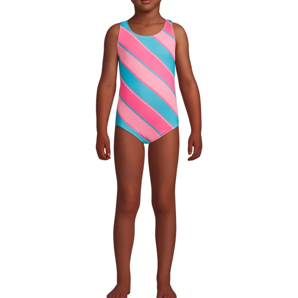 Girls Chlorine Resistant One Piece UPF 50 Swimsuit