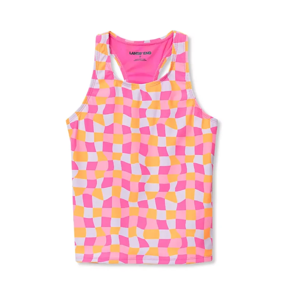 Girls Chlorine Resistant Racer Back Tankini Swim Top