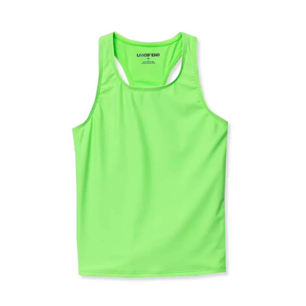 Girls Chlorine Resistant Racer Back Tankini Swim Top