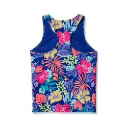 Girls Chlorine Resistant Racer Back Tankini Swim Top