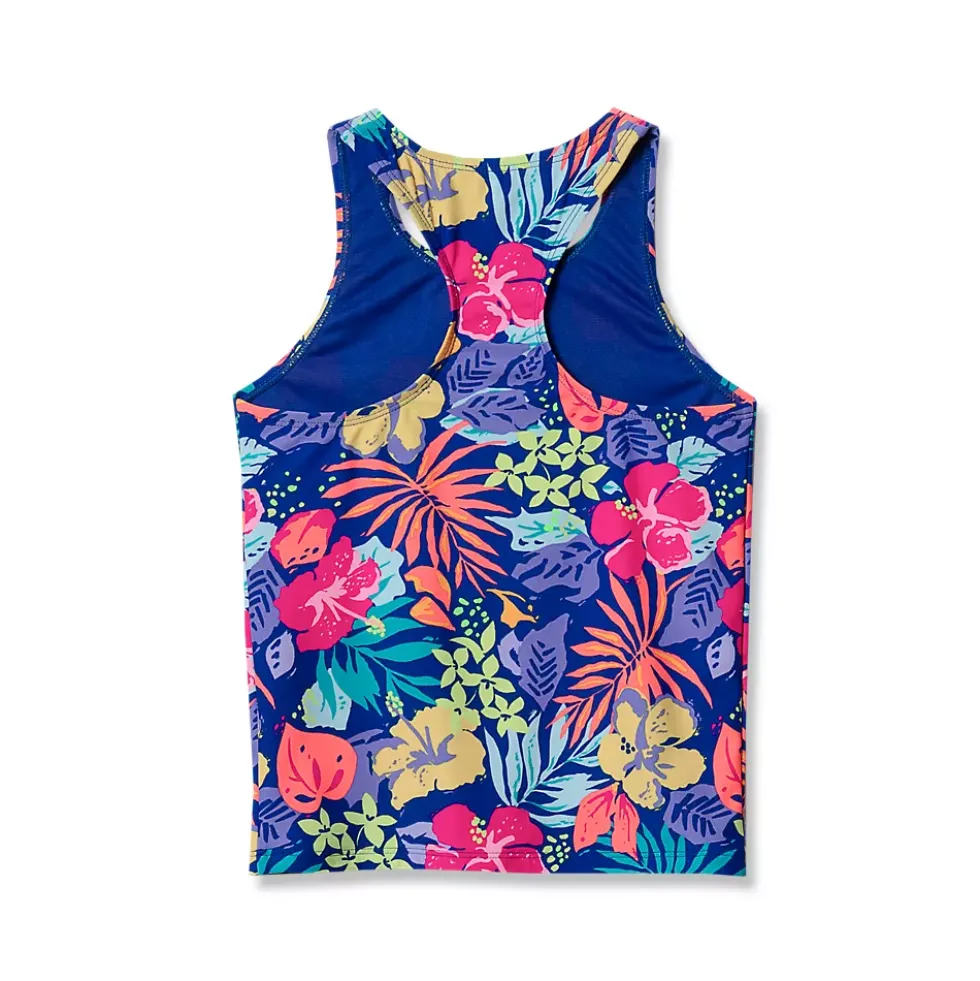 Girls Chlorine Resistant Racer Back Tankini Swim Top