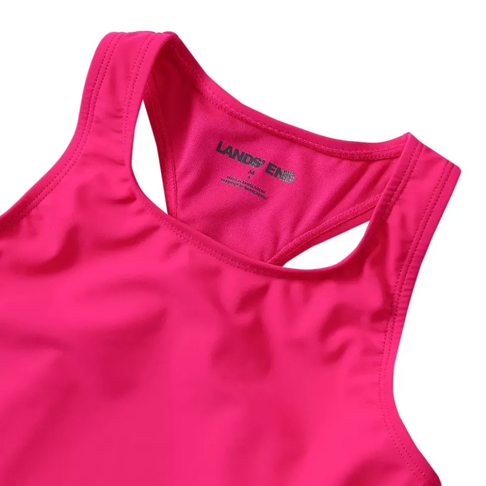 Girls Chlorine Resistant Racer Back Tankini Swim Top