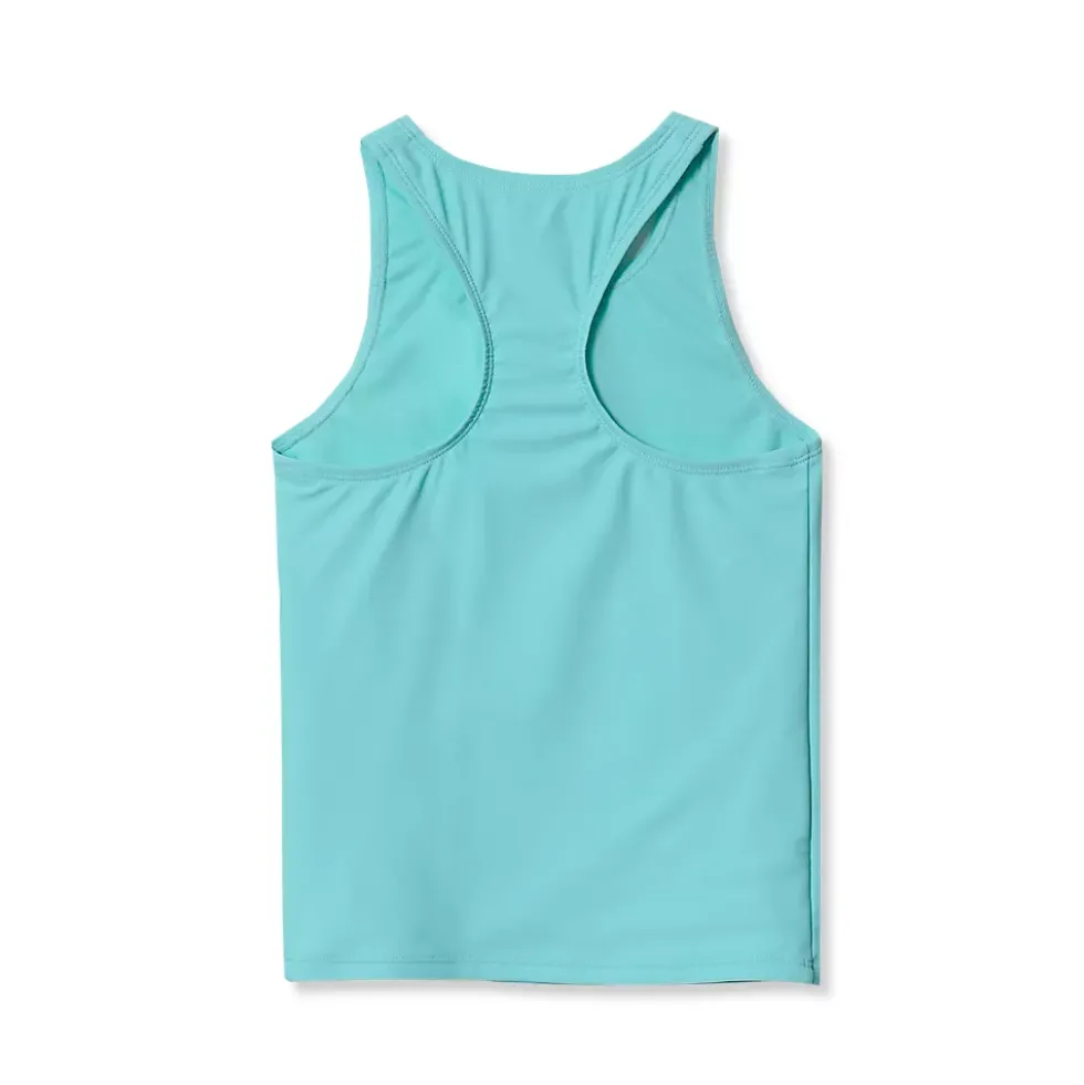Girls Chlorine Resistant Racer Back Tankini Swim Top