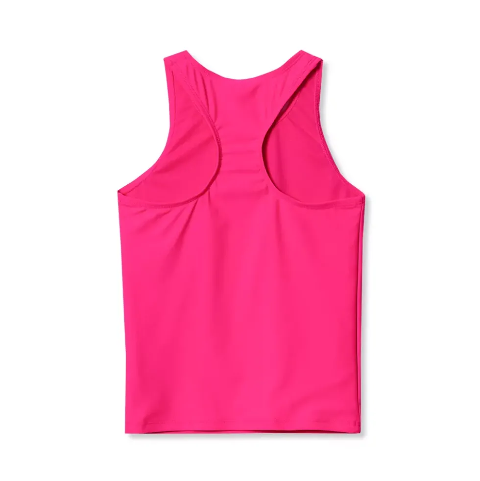 Girls Chlorine Resistant Racer Back Tankini Swim Top