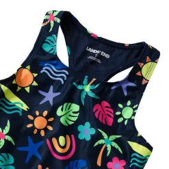 Girls Chlorine Resistant Racer Back Tankini Swim Top