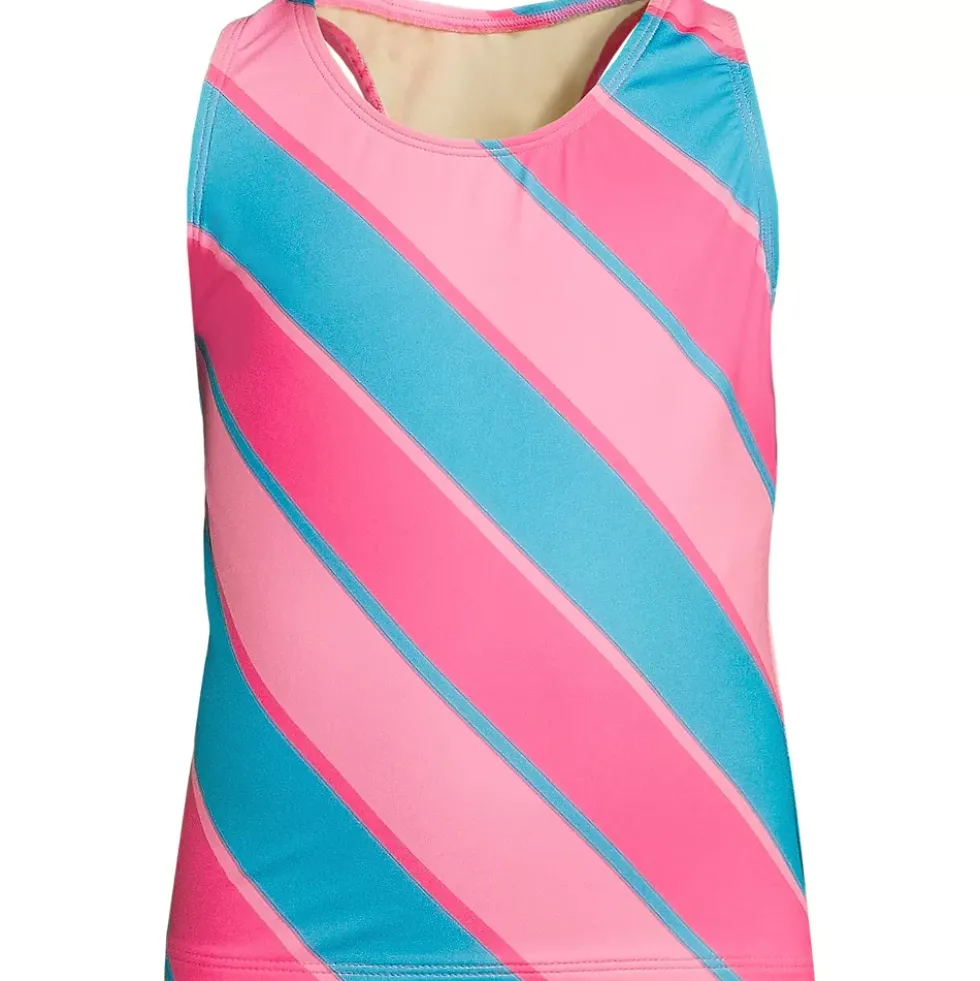 Girls Chlorine Resistant Racer Back Tankini Swim Top