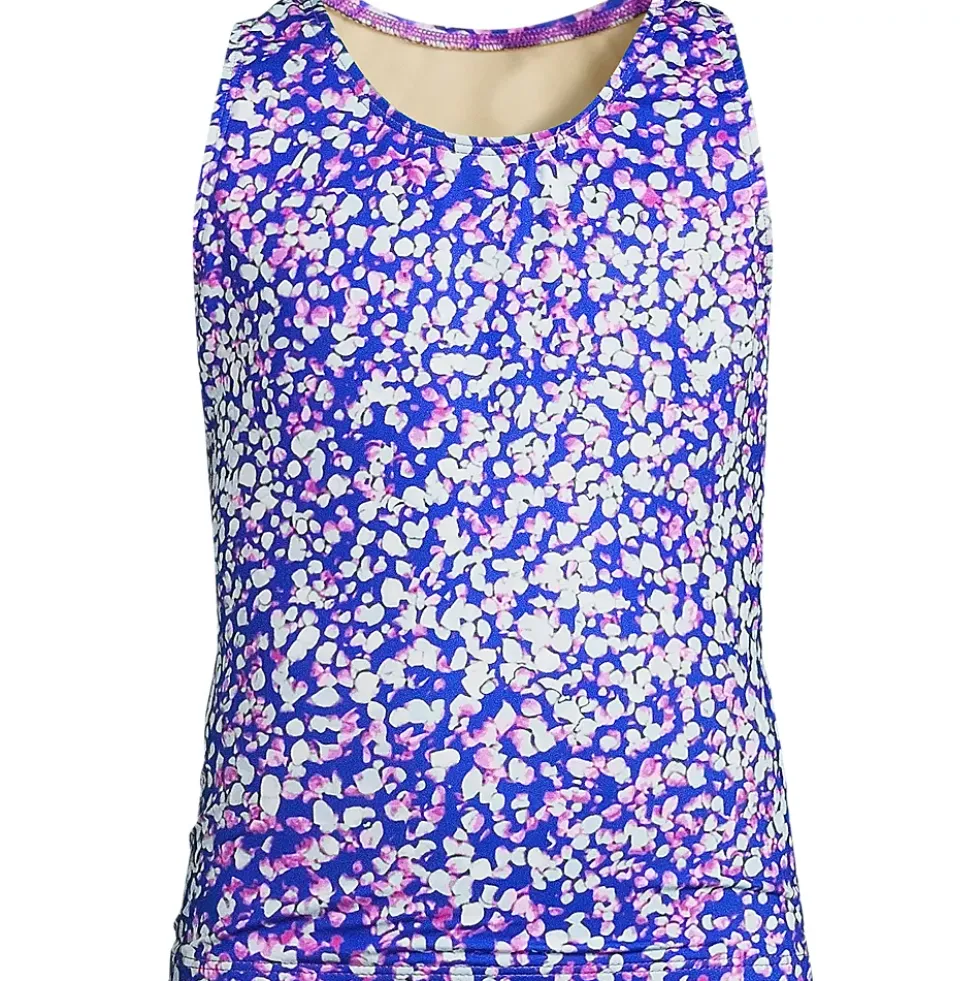 Girls Chlorine Resistant Racer Back Tankini Swim Top