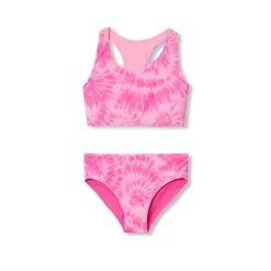 Girls Chlorine Resistant Reversible Sporty Bikini Swimsuit Set