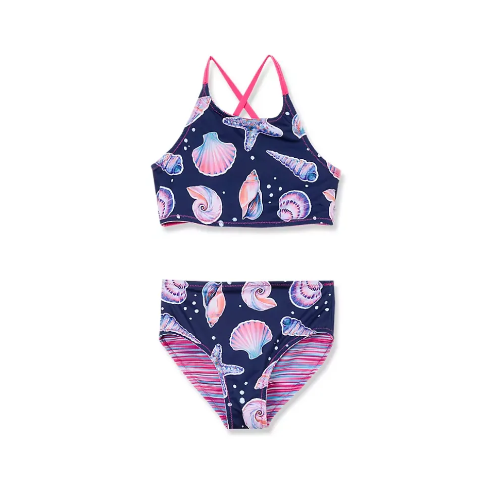 Girls Chlorine Resistant Reversible X-back Bikini Swim Set