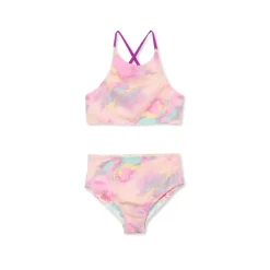 Girls Chlorine Resistant Reversible X-back Bikini Swim Set