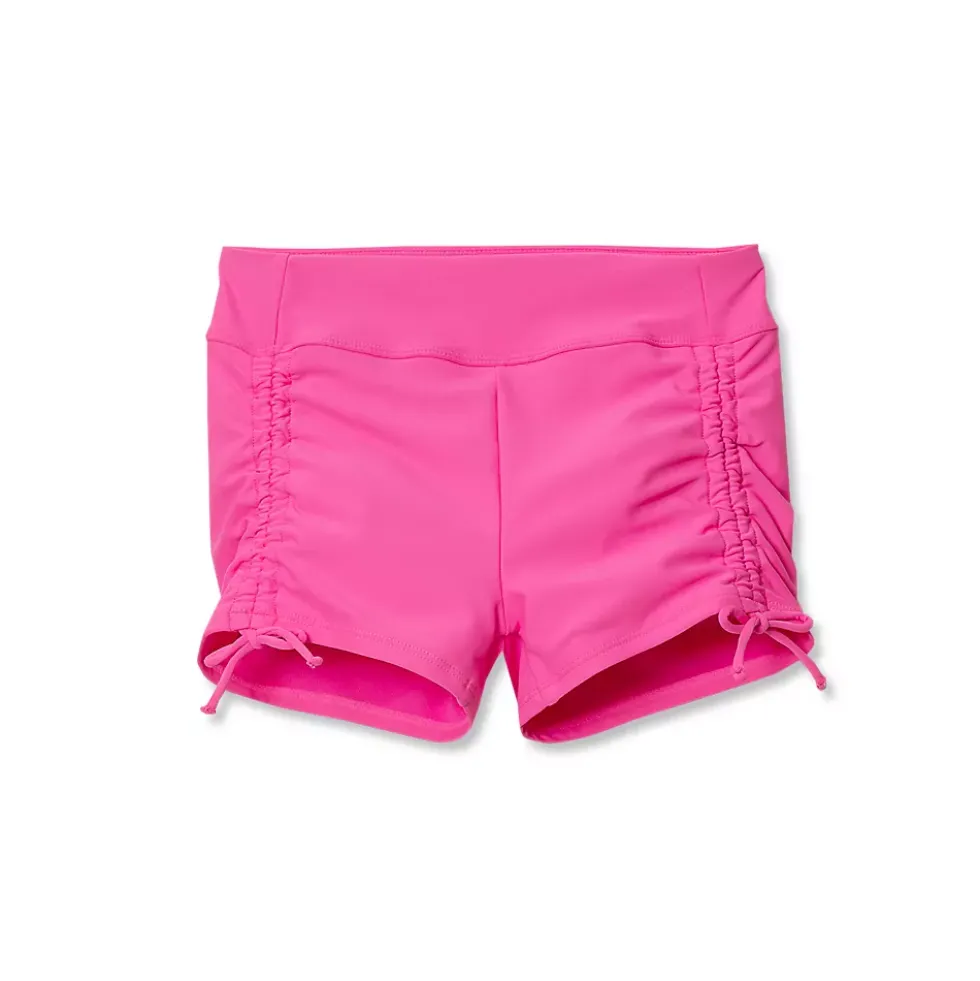 Girls Chlorine Resistant Ruched Swim Boyshort