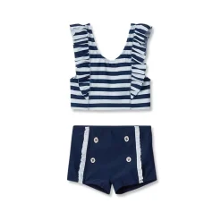 Girls Chlorine Resistant Ruffle Tankini Swimsuit Set