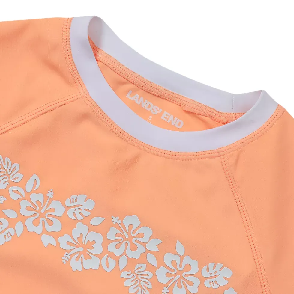 Girls Chlorine Resistant Short Sleeve Rash Guard 3 Piece Swimsuit Set