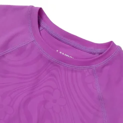 Girls Chlorine Resistant Short Sleeve Magic Print Swim Rash Guard