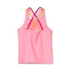 Girls Chlorine Resistant Strappy X-Back Tankini Top