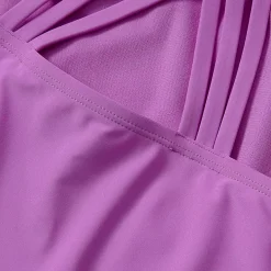 Girls Chlorine Resistant Strappy X-Back Tankini Top