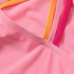 Girls Chlorine Resistant Strappy X-Back Tankini Top