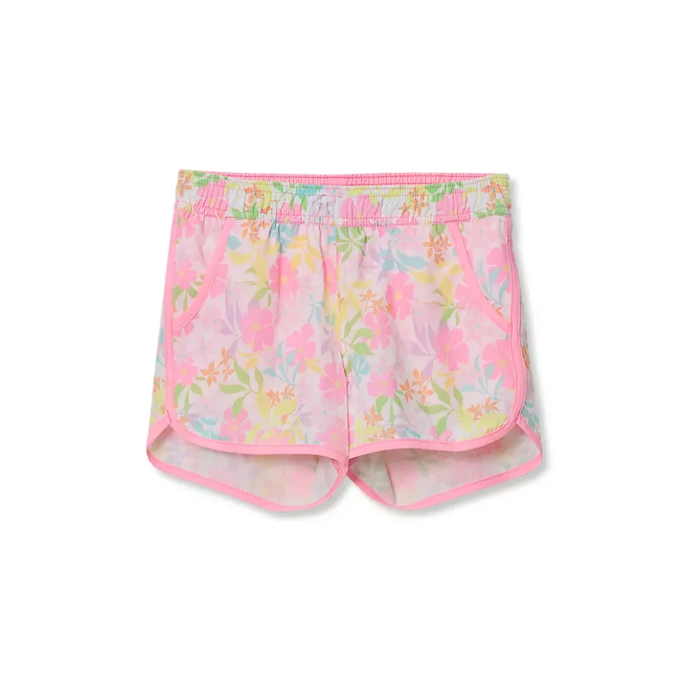Girls Chlorine Resistant Stretch Woven Swimsuit Shorts