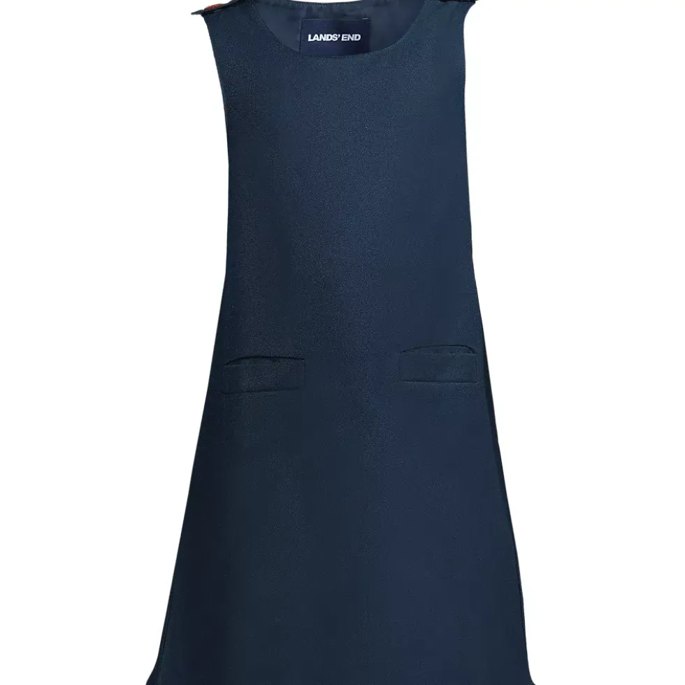 Girls Contrast Button Side Pleat Jumper
