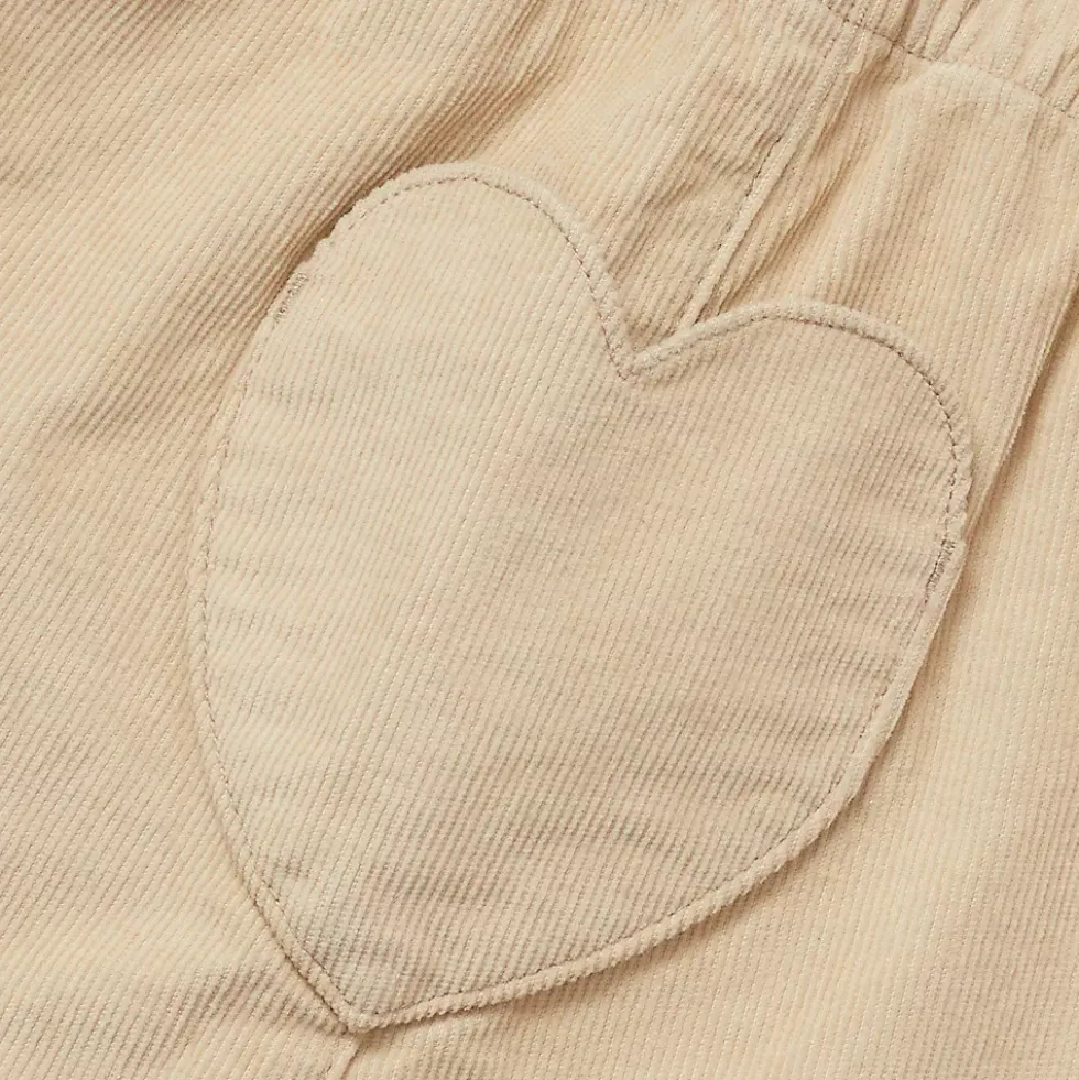 Girls Corduroy Skirt with Heart Pockets