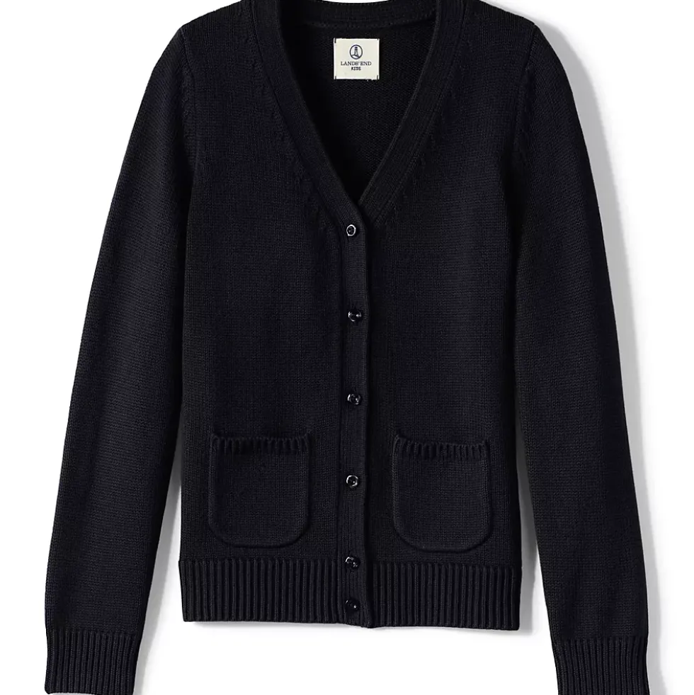 Girls Cotton Modal Button Front Cardigan Sweater