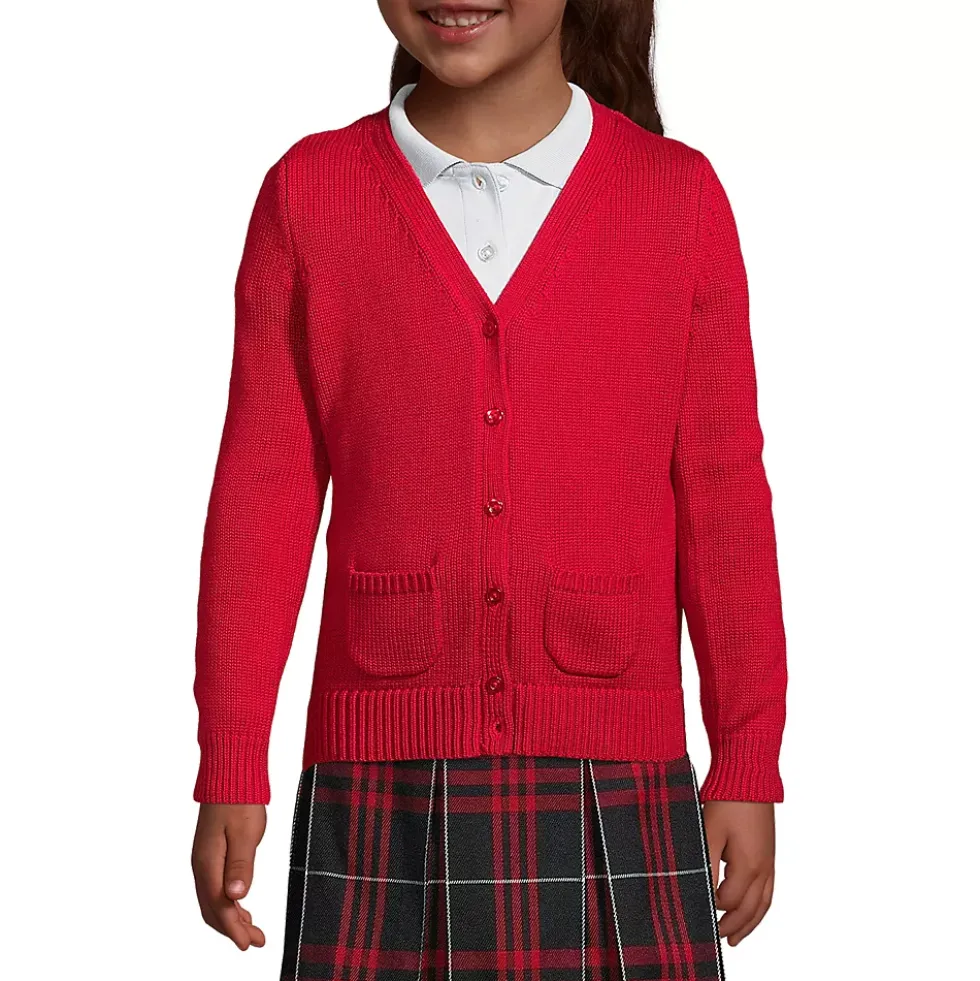 Girls Cotton Modal Button Front Cardigan Sweater