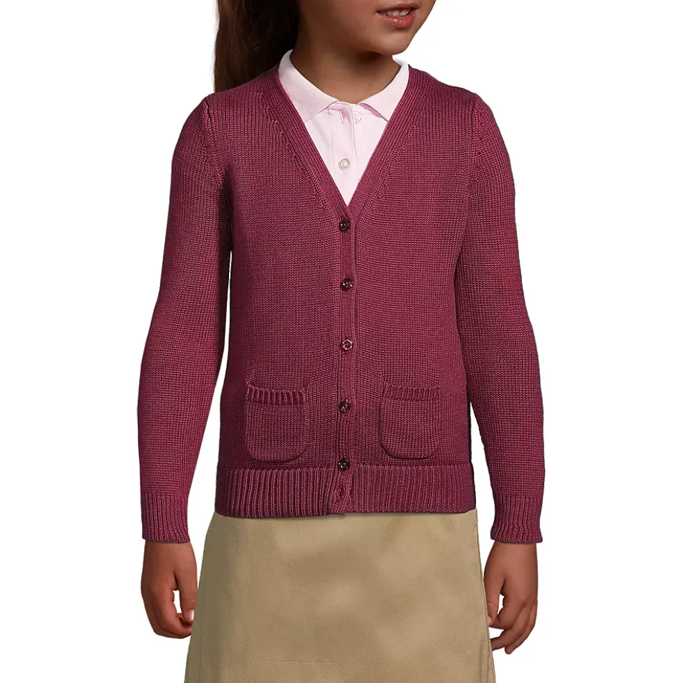 Girls Cotton Modal Button Front Cardigan Sweater