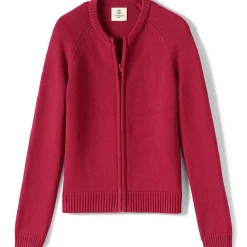 Girls Cotton Modal Zip Front Cardigan Sweater