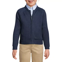 Girls Cotton Modal Zip Front Cardigan Sweater