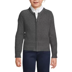 Girls Cotton Modal Zip Front Cardigan Sweater