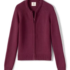 Girls Cotton Modal Zip Front Cardigan Sweater
