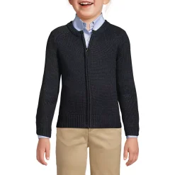 Girls Cotton Modal Zip Front Cardigan Sweater