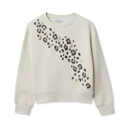 Girls Crew Neck Embroidered Sweatshirt