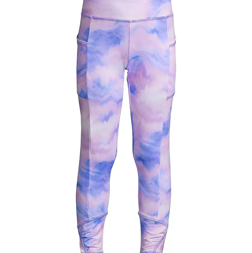 Girls Gathered Hem Active Leggings