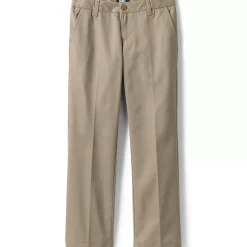 Girls Iron Knee Blend Plain Front Chino Pants
