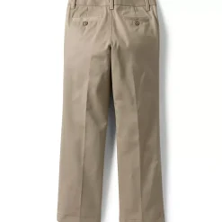 Girls Iron Knee Blend Plain Front Chino Pants