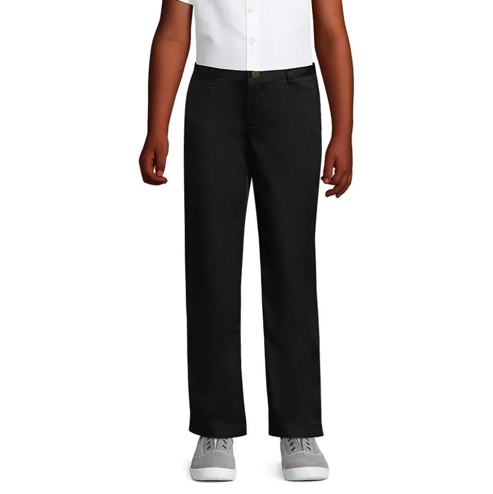 Girls Iron Knee Blend Plain Front Chino Pants