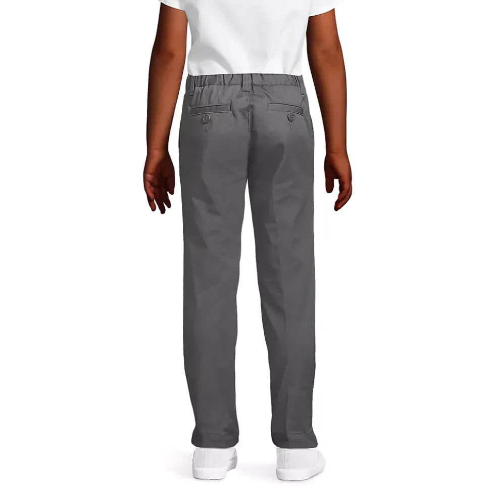 Girls Iron Knee Blend Plain Front Chino Pants