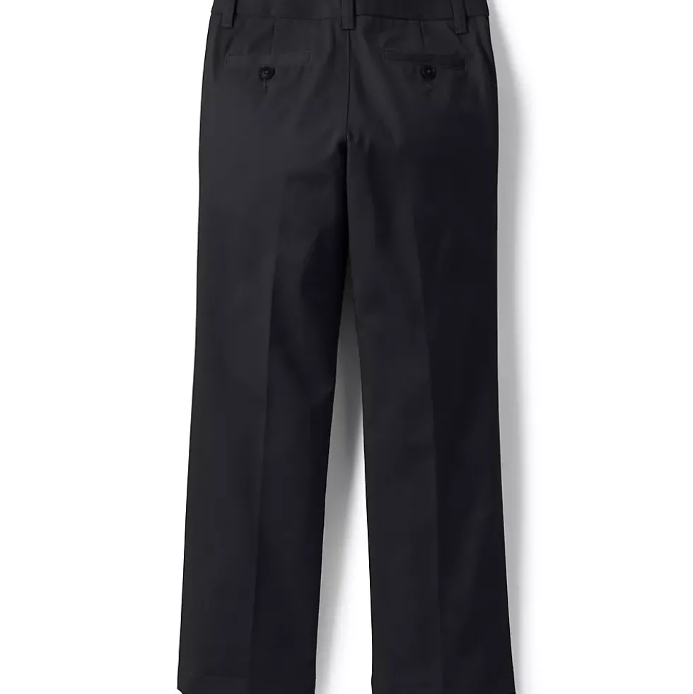 Girls Iron Knee Blend Plain Front Chino Pants
